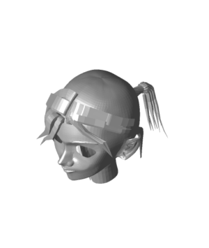 GirlHead hair stl