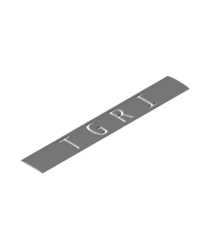 TGRI Side cut out letters  x stl  franklybuilt