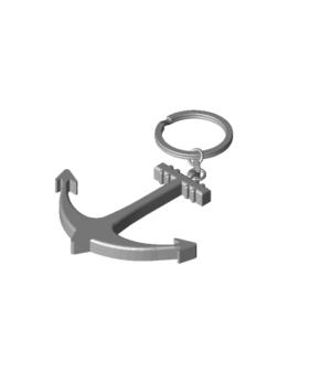 Anchor key ring stl