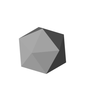 Icosahedron    sided dice stl