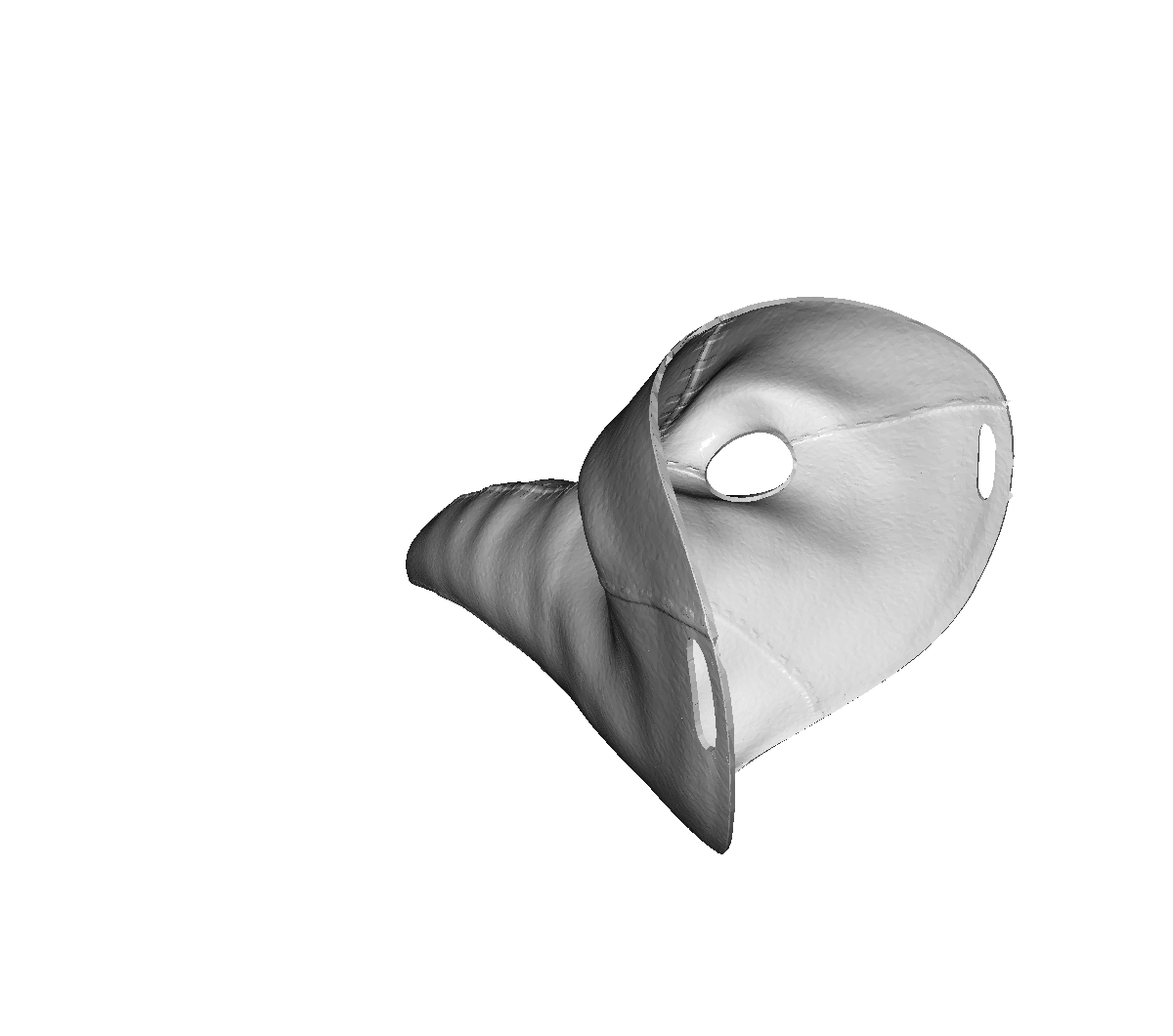 Plague doctor beak mask STL file for 3D printing