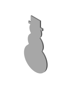 Snowman Embosser for Cookie Cutter stl