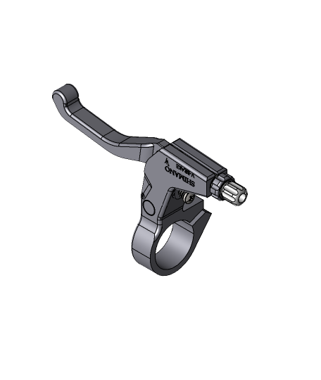 Bicycle Brake Lever Free STL – Left Hand Lever Assembly