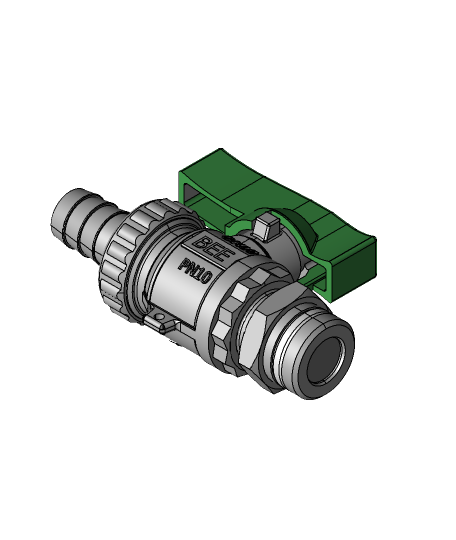 Ball Valve DN15 PN10 Free STL – Plumbing Valve CAD Model