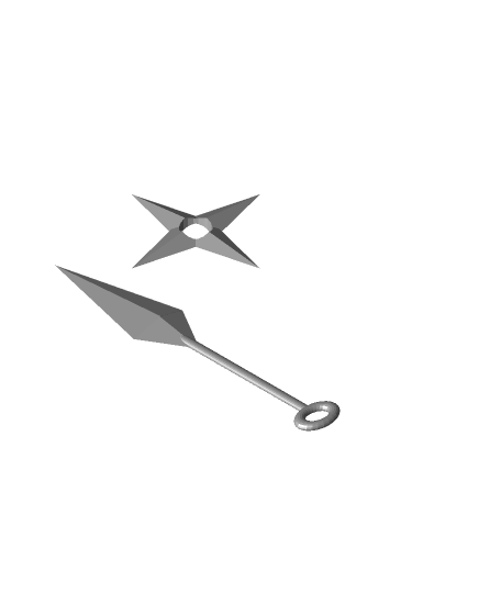 Kunai and Shuriken Free STL – Fan Art Naruto Ninja Set V2